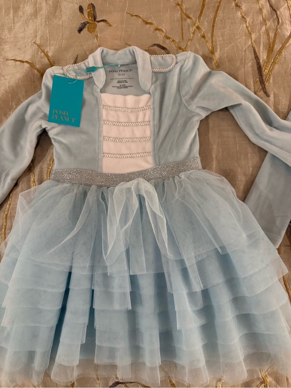 Posh peanut nutcracker tulle blue dress 3T-4T NWT
